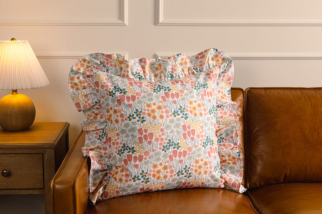 Lucy Luxe Floral Euro Pillow Cover - Image 3